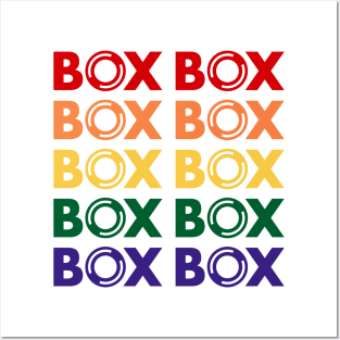 Box Box F1 Tyre Multi Colour Design Posters and Art